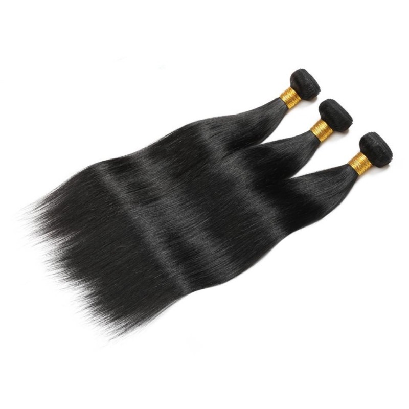 Fashion Straight Human Hair Bundles With Closure For Women SLDBC-01 