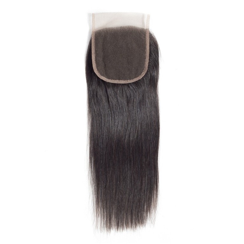 Fashion Straight Human Hair Bundles With Closure For Women SLDBC-01 
