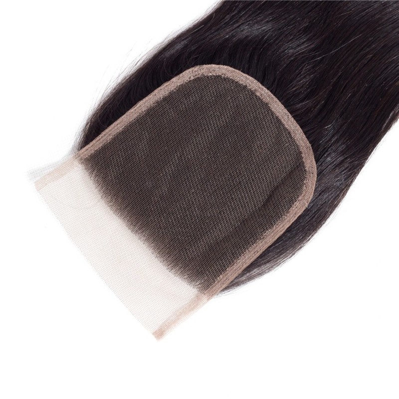 Fashion Straight Human Hair Bundles With Closure For Women SLDBC-01 