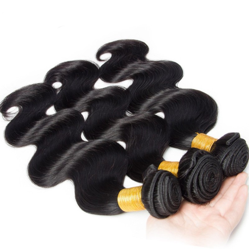 Fashion Body Wave Human Hair Bundles With Closure For Women SLDBC-02 