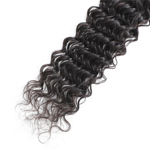 Fashion Deep Wave Human Hair Bundles With Closure For Women SLDBC-03