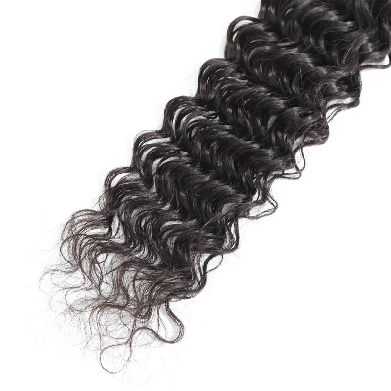 Fashion Deep Wave Human Hair Bundles With Closure For Women SLDBC-03 