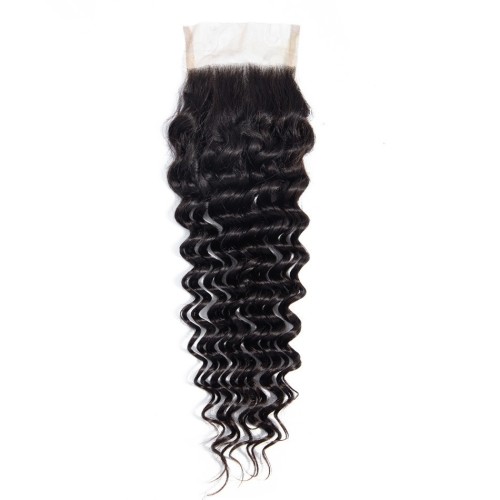 Fashion Deep Wave Human Hair Bundles With Closure For Women SLDBC-03