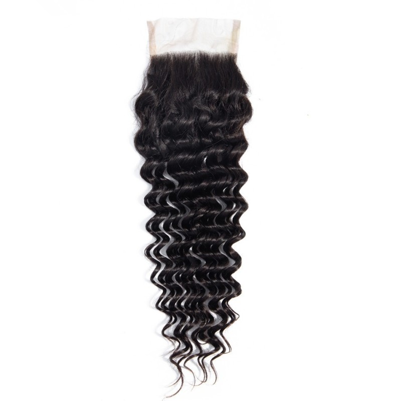 Fashion Deep Wave Human Hair Bundles With Closure For Women SLDBC-03 