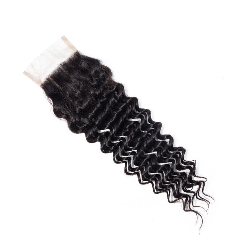 Fashion Deep Wave Human Hair Bundles With Closure For Women SLDBC-03 