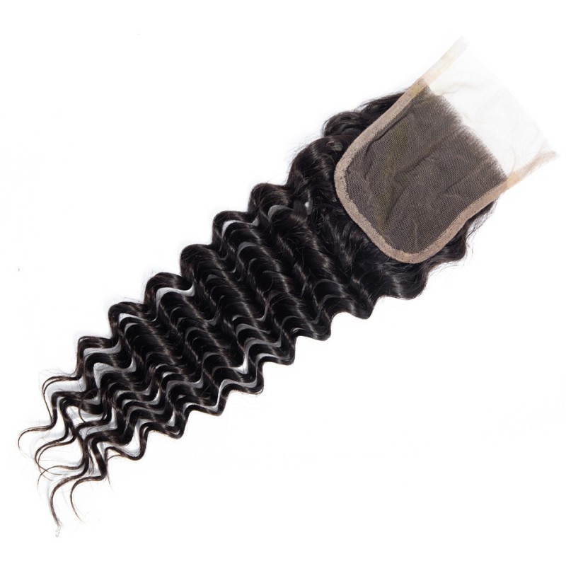Fashion Deep Wave Human Hair Bundles With Closure For Women SLDBC-03 