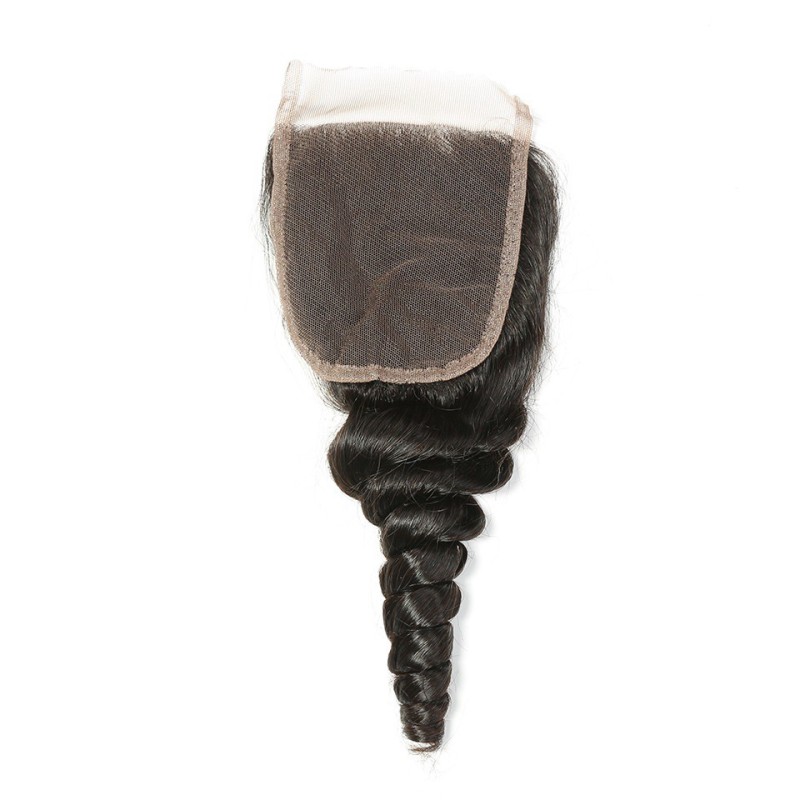 Fashion Loose Wave Human Hair Bundles With Closure For Women SLDBC-04 