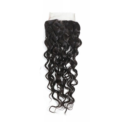 Fashion Water Wave Human Hair Bundles With Closure For Women SLDBC-05