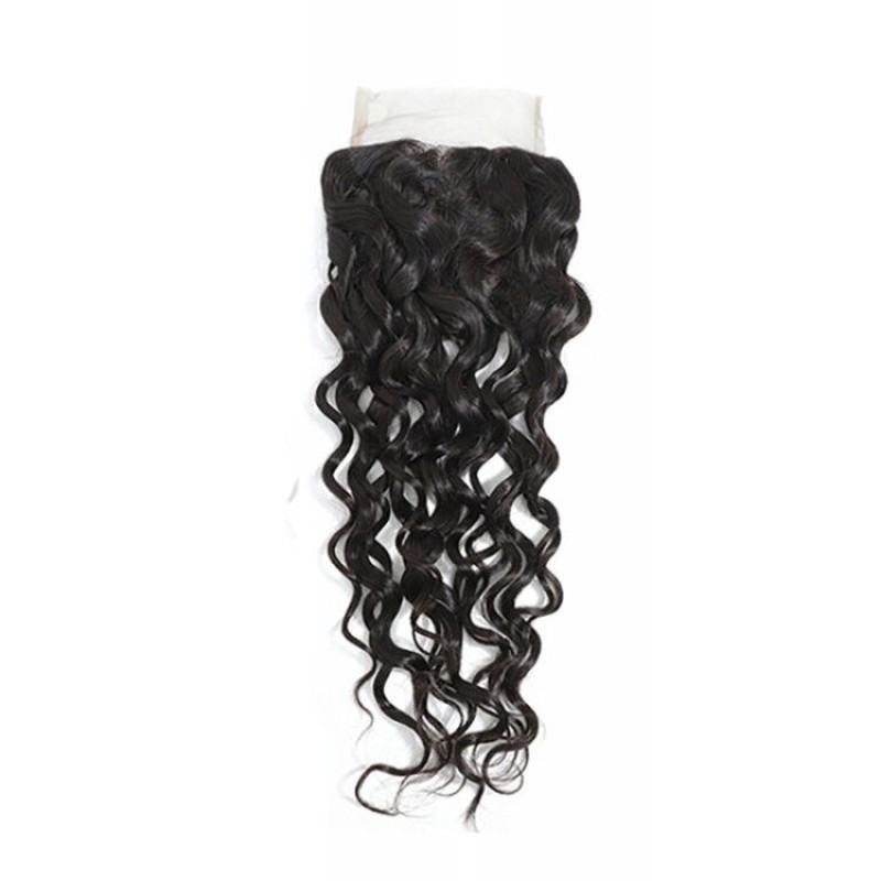 Fashion Water Wave Human Hair Bundles With Closure For Women SLDBC-05 