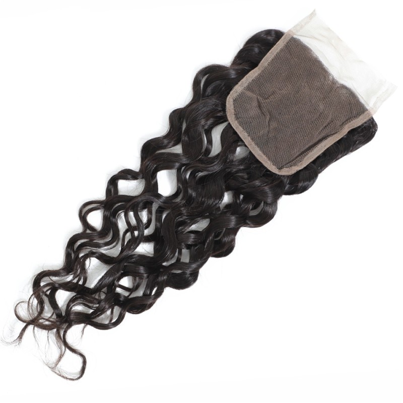 Fashion Water Wave Human Hair Bundles With Closure For Women SLDBC-05 