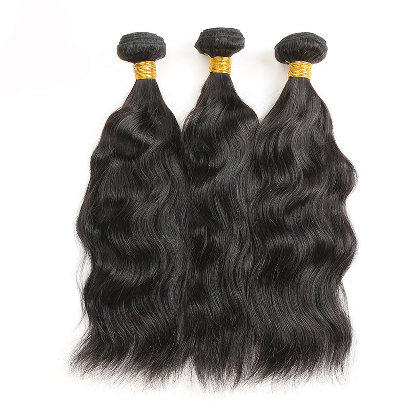 Fashion Natural Wave Human Hair Bundles With Closure For Women SLDBC-06 