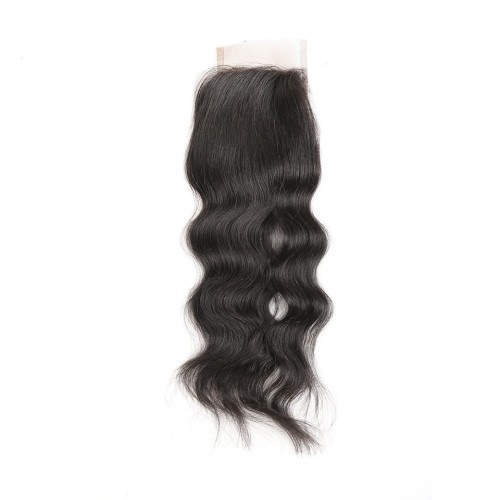 Fashion Natural Wave Human Hair Bundles With Closure For Women SLDBC-06
