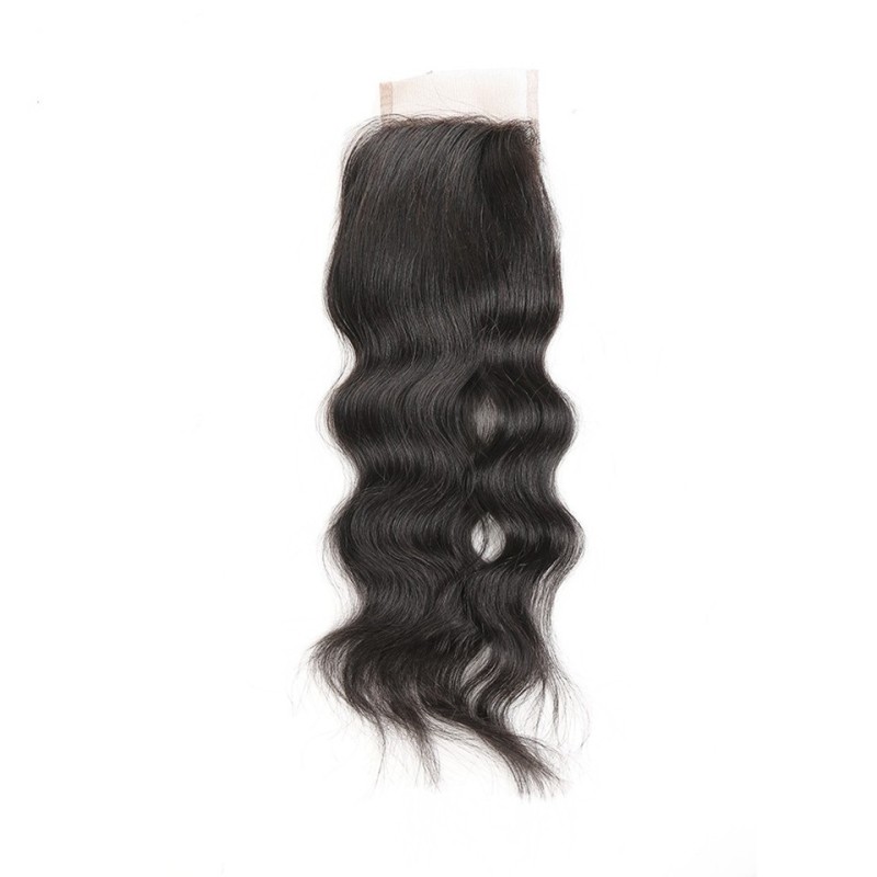 Fashion Natural Wave Human Hair Bundles With Closure For Women SLDBC-06 
