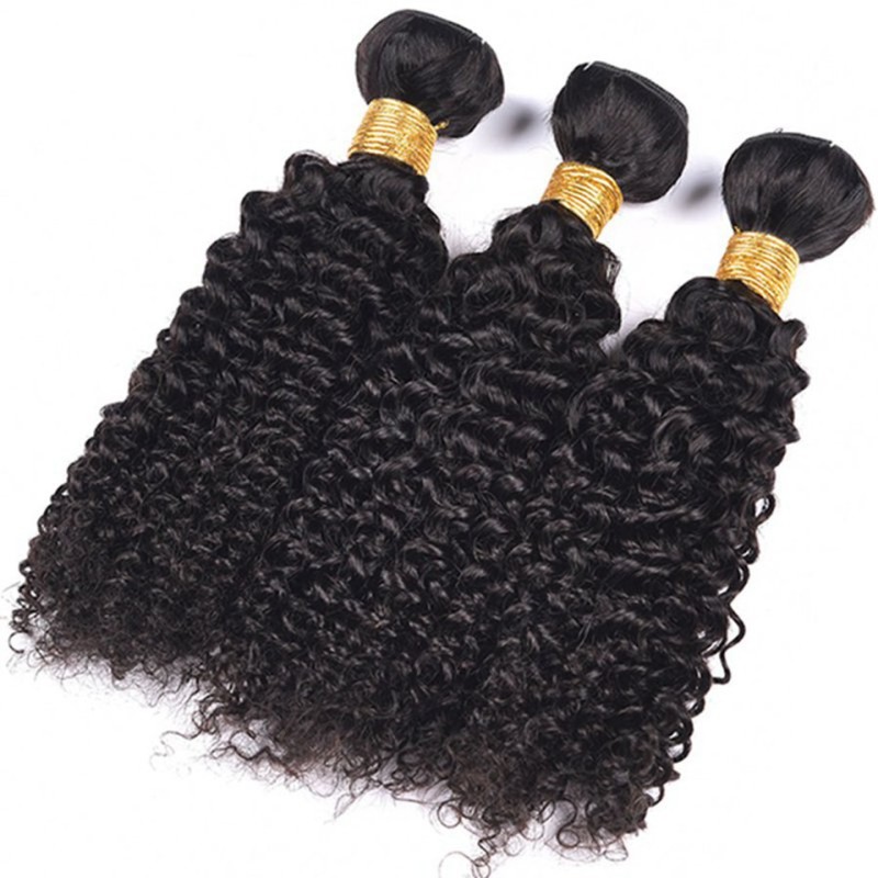 Fashion Jerry Curly Human Hair Bundles With Closure For Women SLDBC-07 
