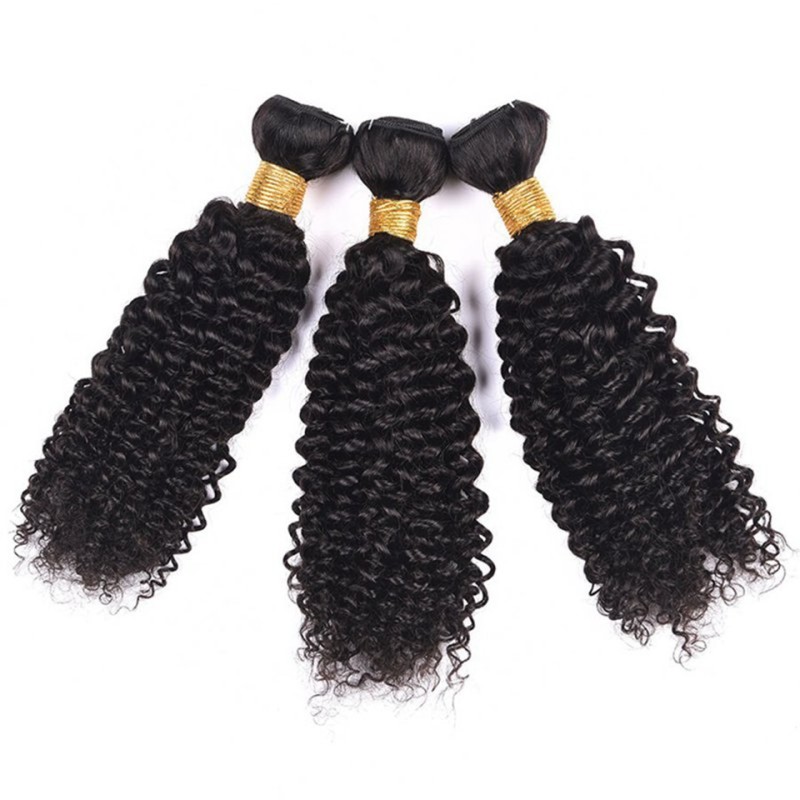 Fashion Jerry Curly Human Hair Bundles With Closure For Women SLDBC-07 