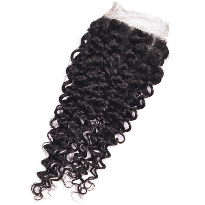 Fashion Jerry Curly Human Hair Bundles With Closure For Women SLDBC-07 