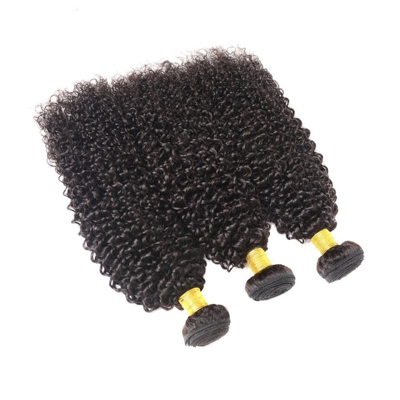Fashion Kinky Curly Human Hair Bundles With Closure For Women SLDBC-08 
