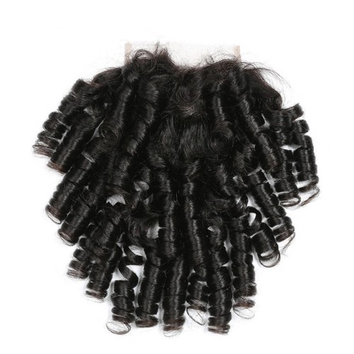 Fashion Funmi Curly Human Hair Bundles With Closure For Women SLDBC-10