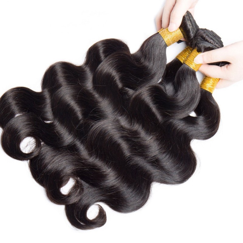 Fashion Body Wave Human Hair Bundles With Frontal For Women SLDBF-02 