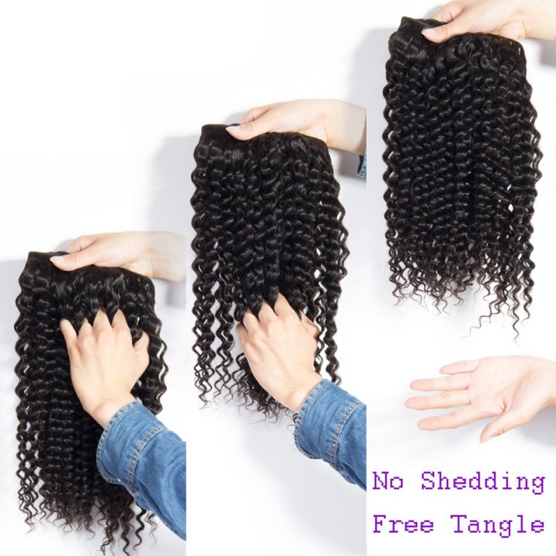 Fashion Deep Wave Human Hair Bundles With Frontal For Women SLDBF-03 