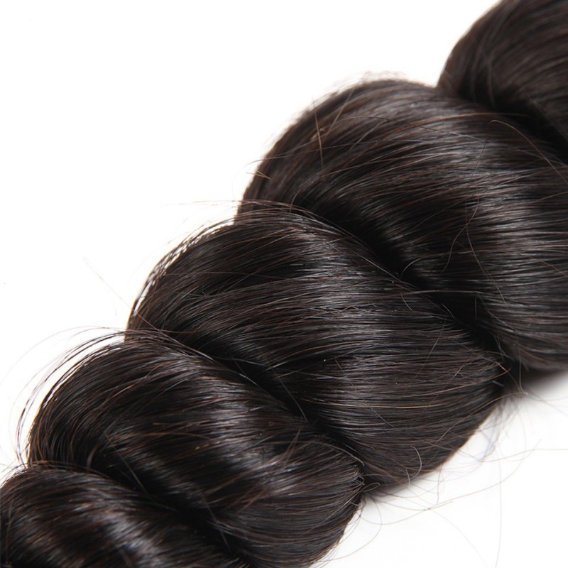 Fashion Loose Wave Human Hair Bundles With Frontal For Women SLDBF-04 