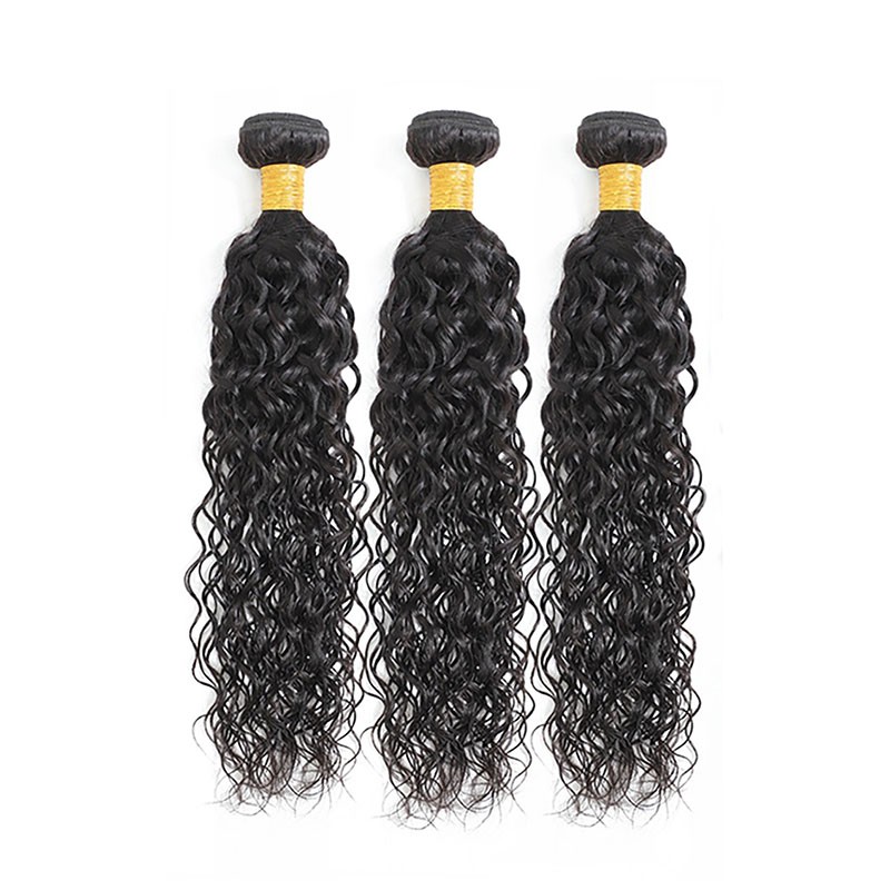 Fashion Water Wave Human Hair Bundles With Frontal For Women SLDBF-05 
