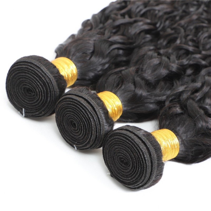 Fashion Water Wave Human Hair Bundles With Frontal For Women SLDBF-05 