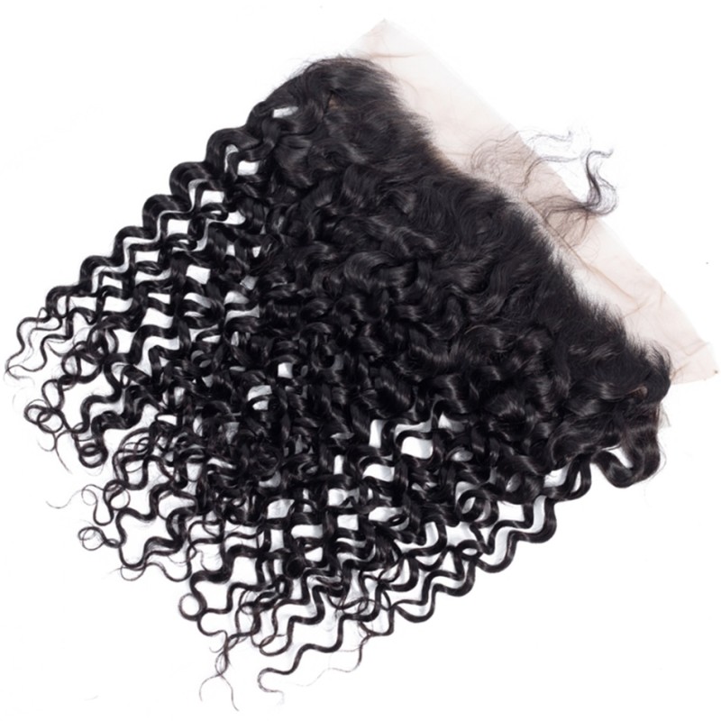Fashion Jerry Curly Human Hair Bundles With Frontal For Women SLDBF-07 