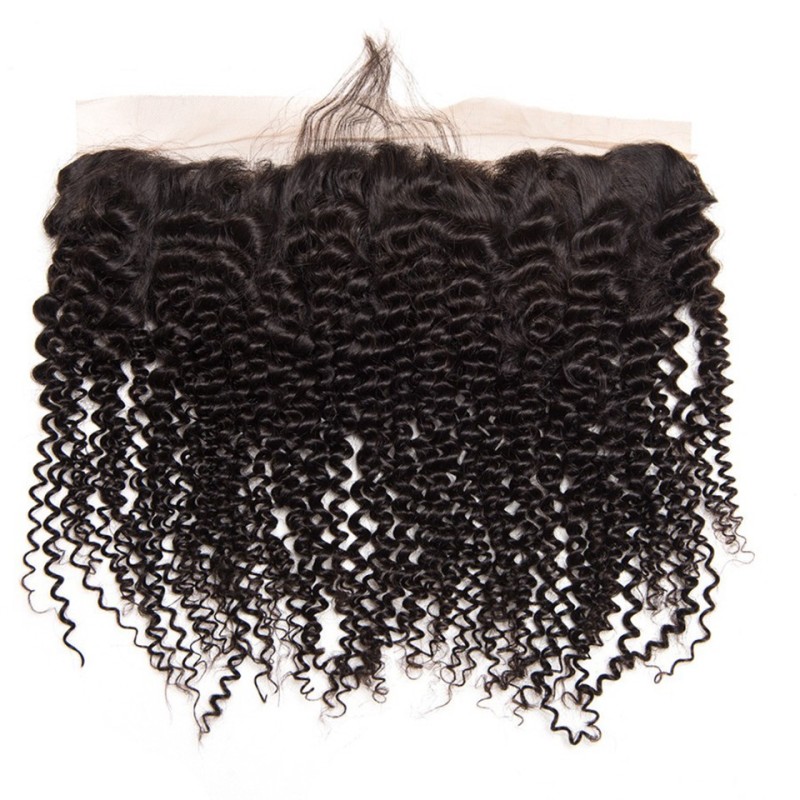 Fashion Kinky Curly Human Hair Bundles With Frontal For Women SLDBF-08 