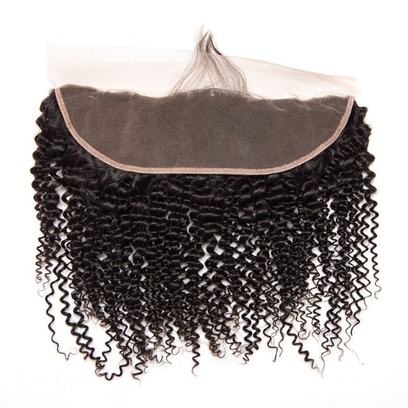 Fashion Kinky Curly Human Hair Bundles With Frontal For Women SLDBF-08 