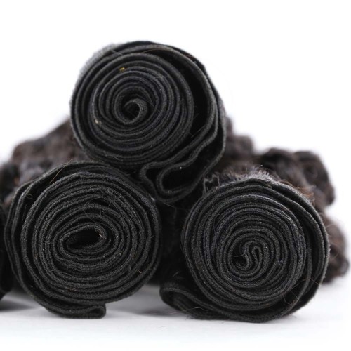 Fashion Kinky Curly Human Hair Bundles With Frontal For Women SLDBF-08