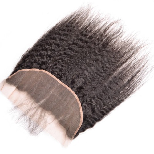 Fashion Kinky Straight Human Hair Bundles With Frontal For Women SLDBF-09