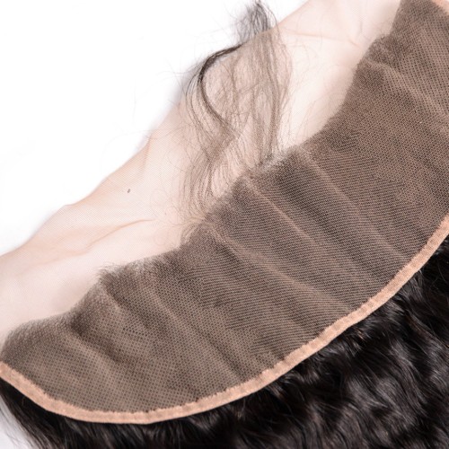 Fashion Kinky Straight Human Hair Bundles With Frontal For Women SLDBF-09