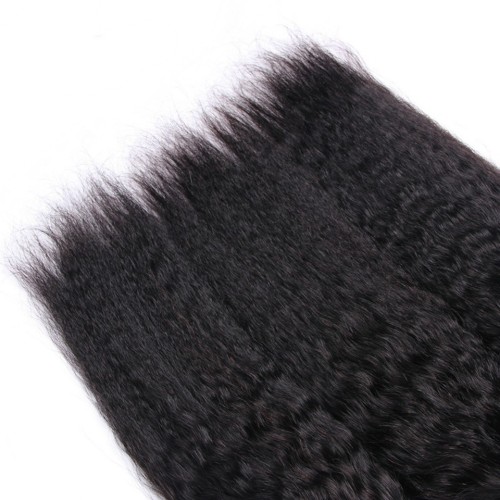 Fashion Kinky Straight Human Hair Bundles With Frontal For Women SLDBF-09