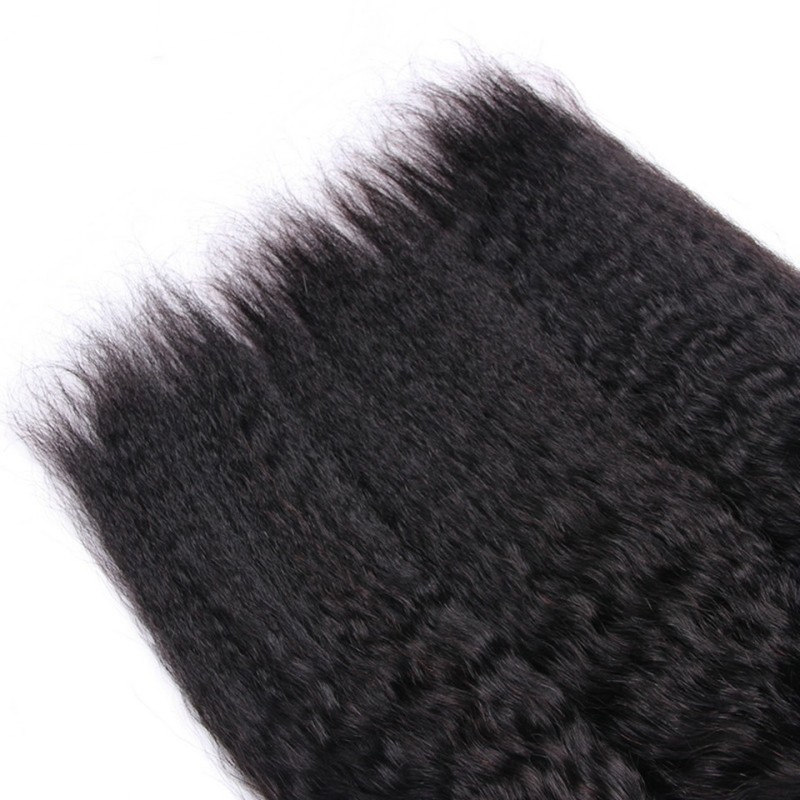 Fashion Kinky Straight Human Hair Bundles With Frontal For Women SLDBF-09 