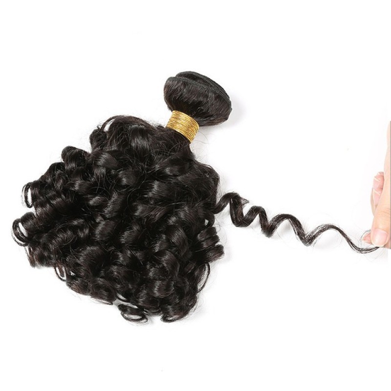 Fashion Funmi Curly Human Hair Bundles With Frontal For Women SLDBF-10 