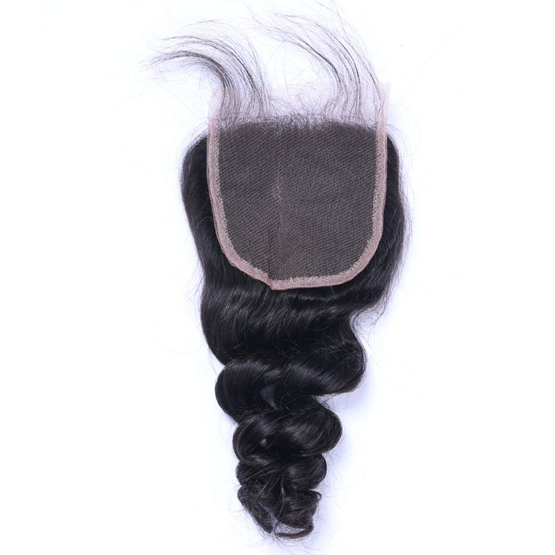 Fashion Loose Wave Human Hair Lace Closure For Women SLDLC-04 