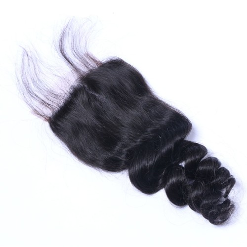 Fashion Loose Wave Human Hair Lace Closure For Women SLDLC-04