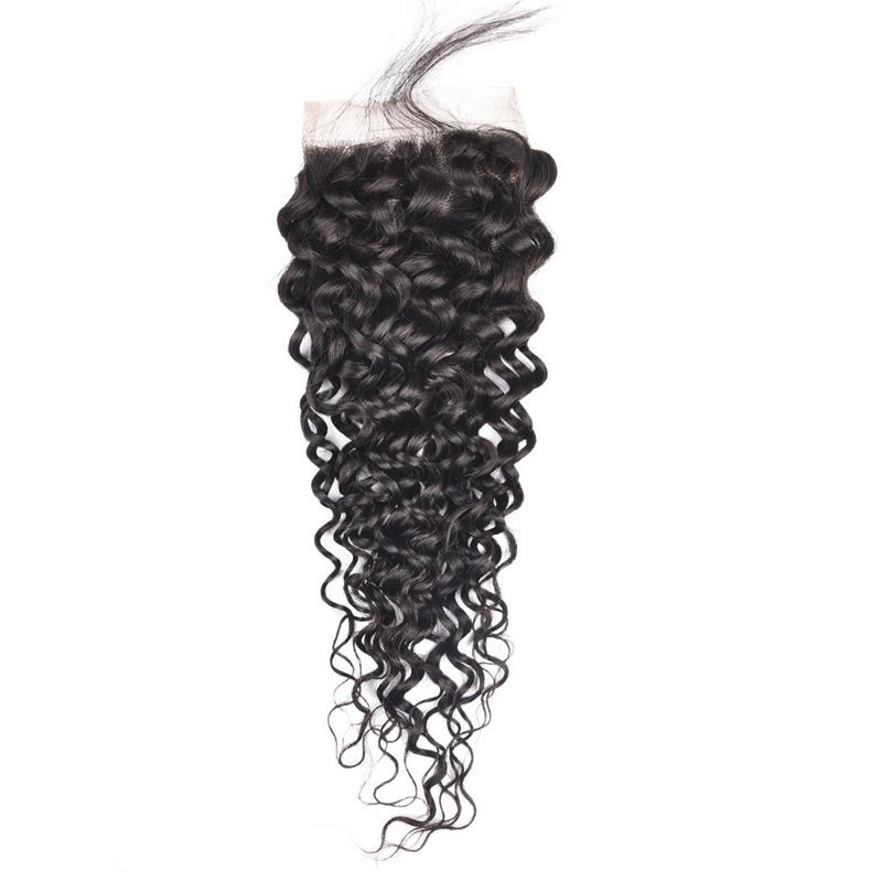 Fashion Jerry Curly Human Hair Lace Closure For Women SLDLC-07 