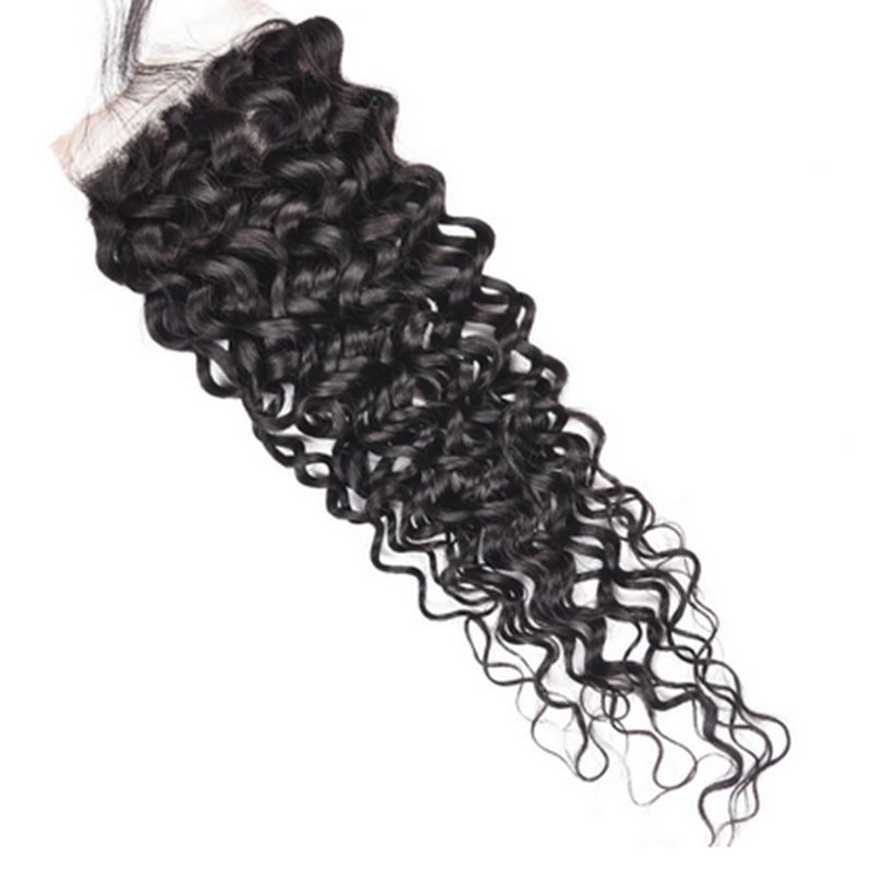 Fashion Jerry Curly Human Hair Lace Closure For Women SLDLC-07 