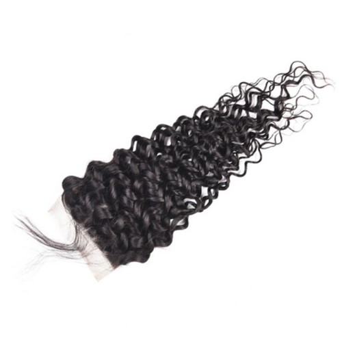 Fashion Jerry Curly Human Hair Lace Closure For Women SLDLC-07