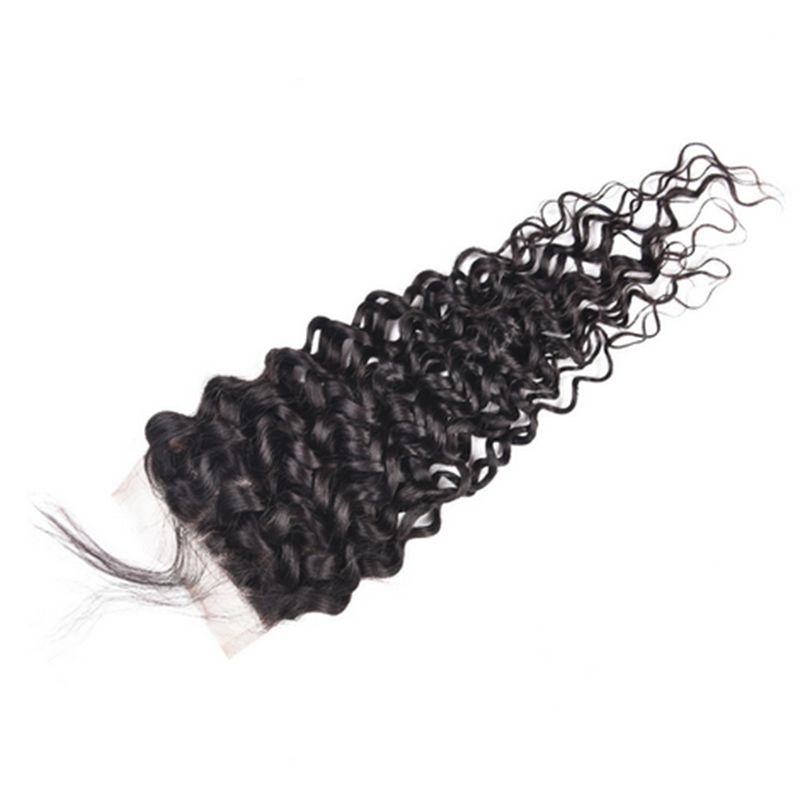 Fashion Jerry Curly Human Hair Lace Closure For Women SLDLC-07 