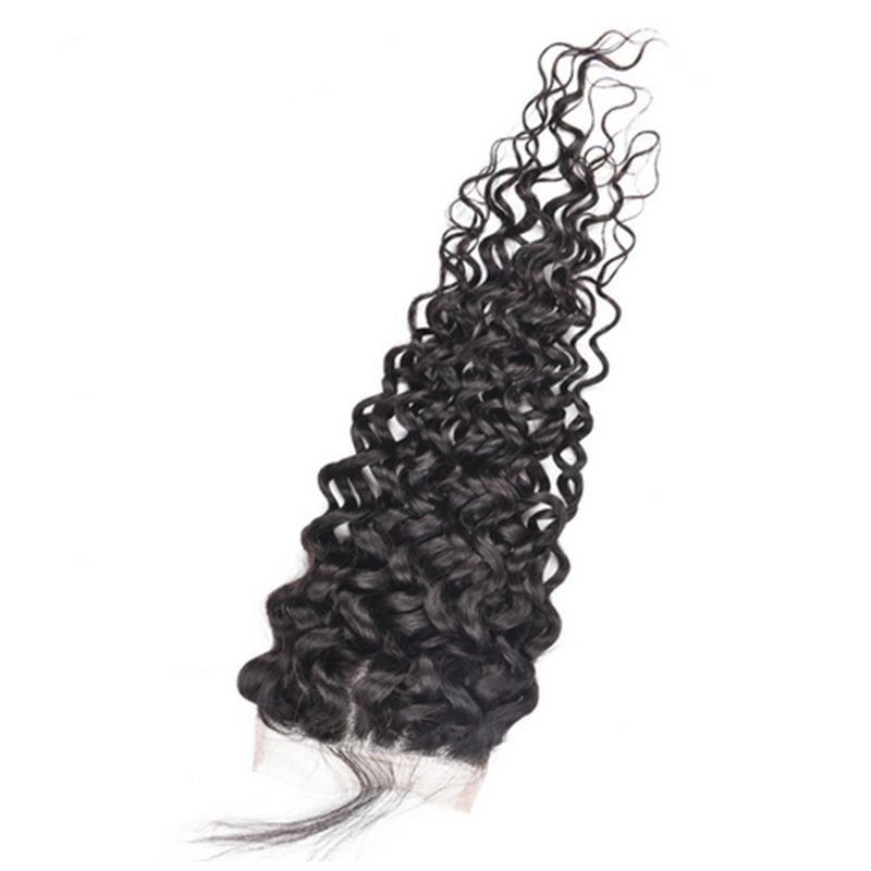 Fashion Jerry Curly Human Hair Lace Closure For Women SLDLC-07 