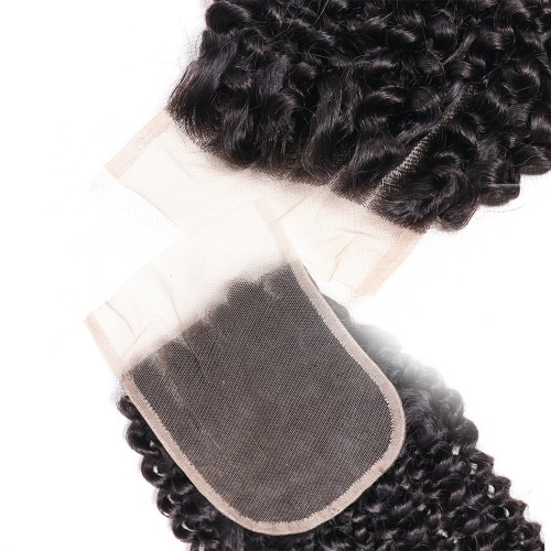 Fashion Kinky Curly Human Hair Lace Closure For Women SLDLC-08
