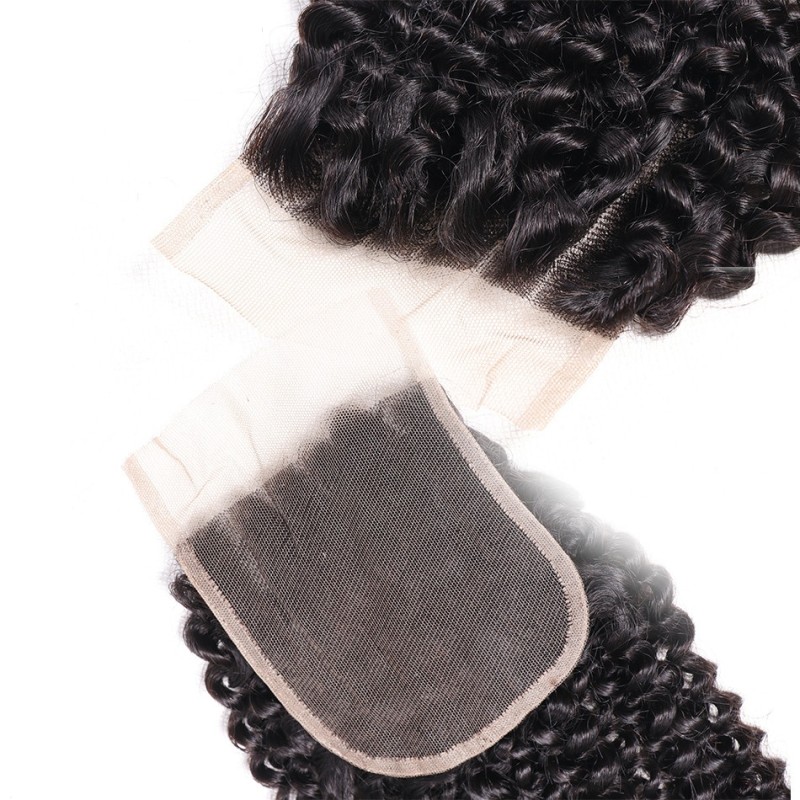 Fashion Kinky Curly Human Hair Lace Closure For Women SLDLC-08 