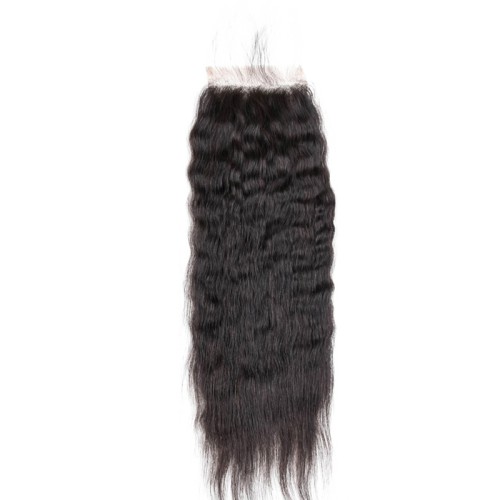 Fashion Kinky Straight Human Hair Lace Closure For Women SLDLC-09