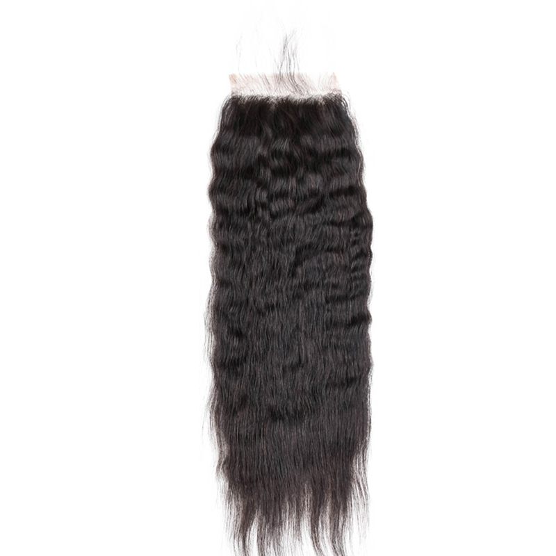 Fashion Kinky Straight Human Hair Lace Closure For Women SLDLC-09 
