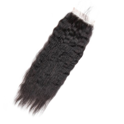 Fashion Kinky Straight Human Hair Lace Closure For Women SLDLC-09