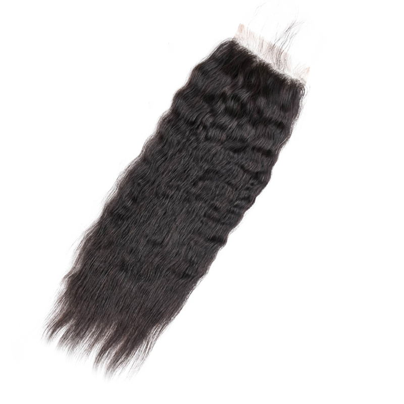 Fashion Kinky Straight Human Hair Lace Closure For Women SLDLC-09 