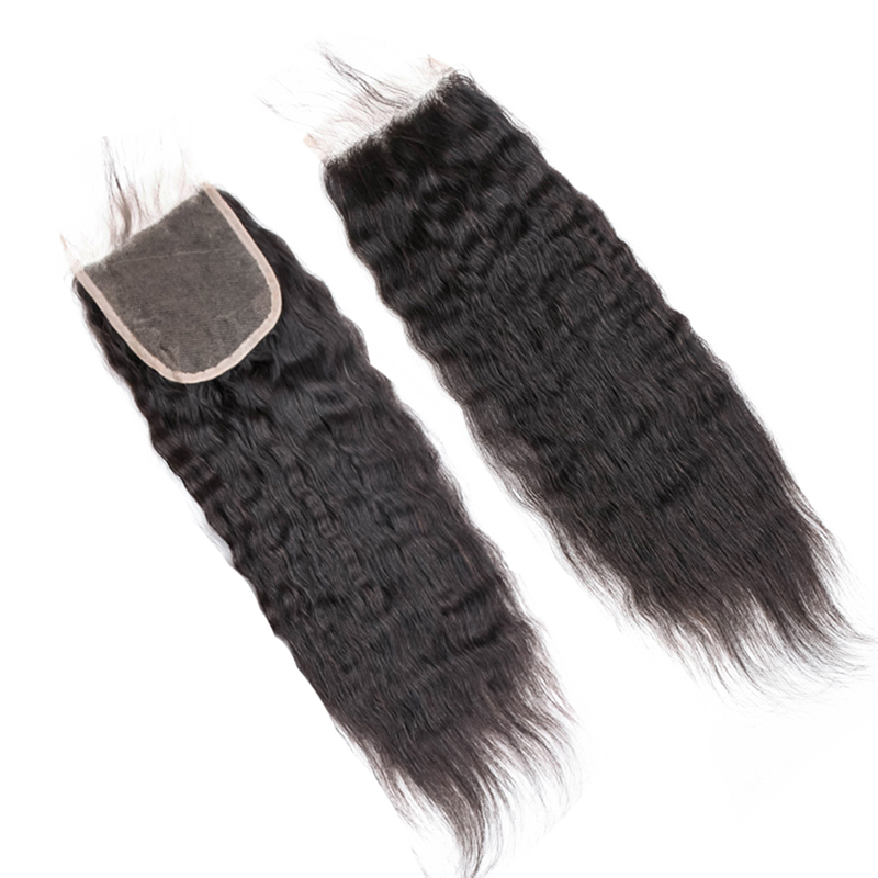 Fashion Kinky Straight Human Hair Lace Closure For Women SLDLC-09 